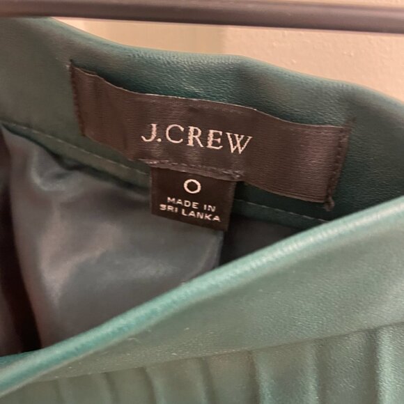 J. Crew Green Pleated Skirt - Picture 4 of 4